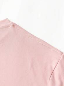 Flirla Milan Slogan Letter Print Crew Neck Short Sleeve Sports 2pcs Set For Plus Size - Multicolor - View 4