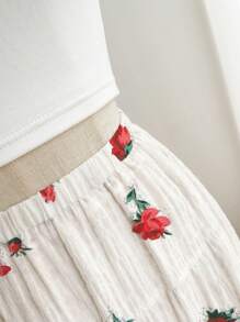 SHEIN Unity Summer Floral Patchwork A-Line Skirt - Multicolor - View 5