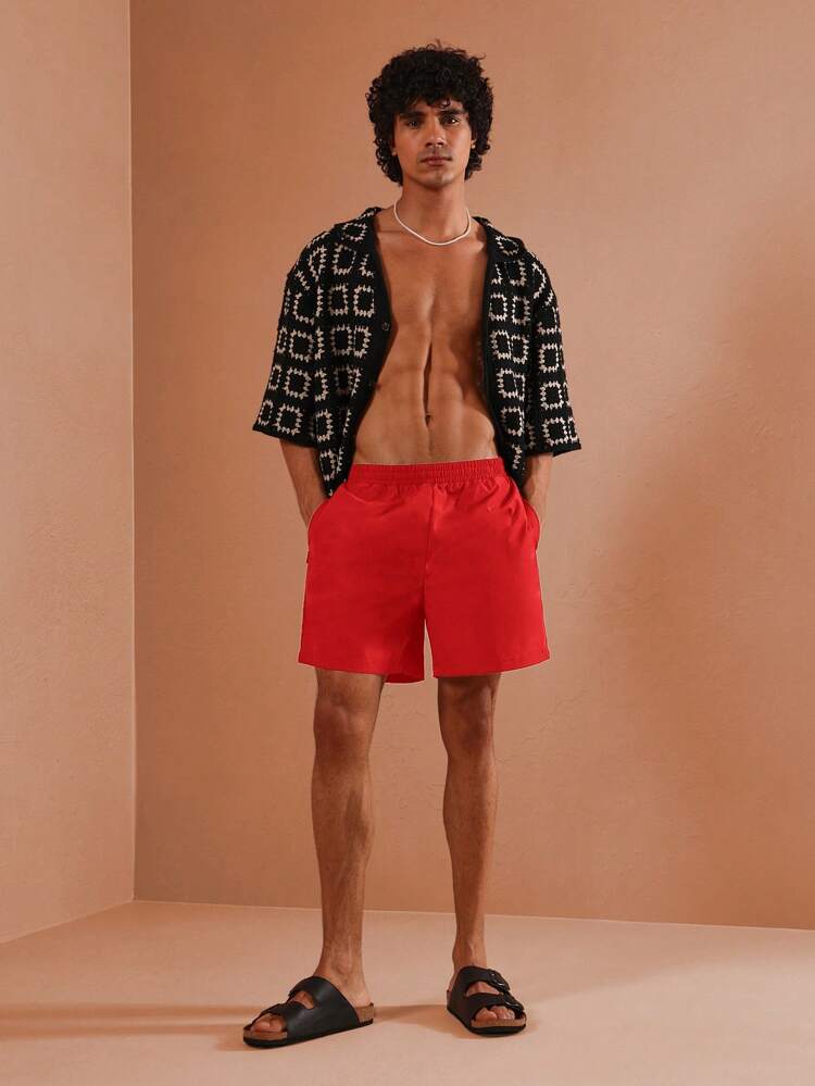 SUMWON Premium Beach Shorts Elastyczny Pas Letnie Kąpielówki Resort Pool Surf Board Wear Szybkoschnące Kąpielówki Na Wakacje