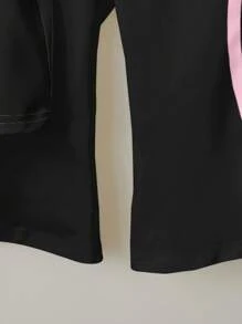 SHEIN 2 件年轻女孩休闲甜美蝴蝶结英文数字 23 印花圆领短袖上衣和喇叭裤套装，适合夏季休闲装 - 彩色 - 查看 7
