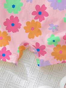 SHEIN Baby Girl Casual Romper, Suitable For Spring & Summer - Multicolor - View 4