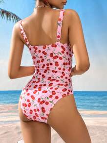 Swim Mod 1 pieza Traje de baño de una sola pieza con tirantes finos para mujer, de moda para el verano