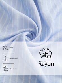 Aalyst 女士春夏通勤度假海滩商务休闲棉混纺衬衫领交叉 V 领下摆纽扣开衩袖口落肩袖连衣裙