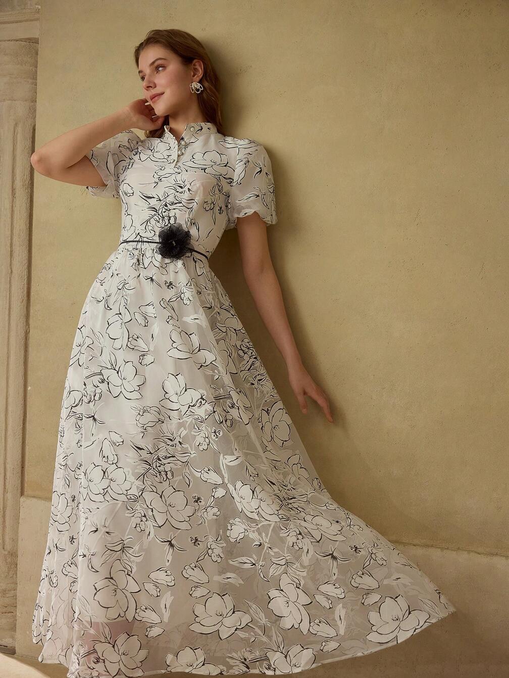 floral flowy formal dress Ditsy Floral Flowy Dress