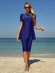 Swim Mulvari 女士优雅端庄的运动背心泳衣比基尼