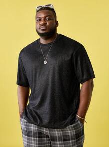 EASEVO Hombres Camiseta brillante - Negro - Ver 3