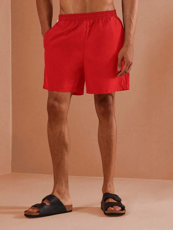 SUMWON شورتات شاطئ ممتازة ذات خصر مطاطي، صيفية لأنشطة السباحة والبحر والمسبح، سريعة التجفيف مناسبة للعطلات