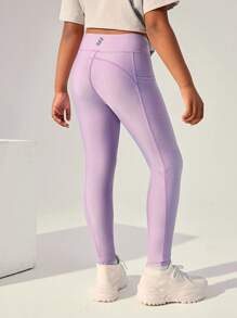 JNSQ Leggings de compression pour sports de plein air pour préadolescentes