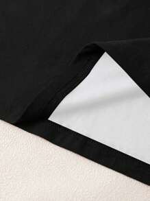 Manfinity Dauomo 男士字母与图案印花休闲圆领短袖 T 恤，夏季 - 彩色 - 查看 7