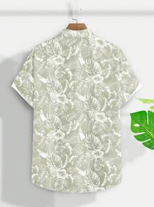 VIVINTIMO Áo sơ mi tay ngắn in họa tiết hoa nhiệt đới thời trang giản dị trưởng thành dành cho nam, phù hợp cho kỳ nghỉ ngoài trời mùa hè trên đảo, hẹn hò, tiệc tùng, cặp đôi phù hợp, quà tặng lý tưởng cho bạn trai - Nhiều màu - Xem 4