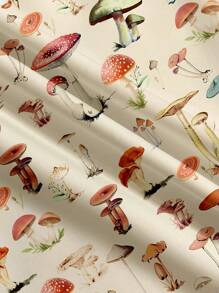 Manfinity RSRT Men's Mushroom Print Button-Down Short Sleeve Shirt, Summer - Multicolor - View 4