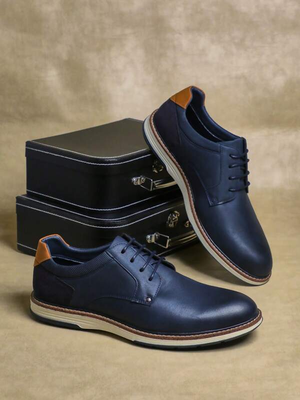 SHUZIA Pantofi sport casual pentru bărbați, stil Oxford, stil versatil, cu șireturi clasice
