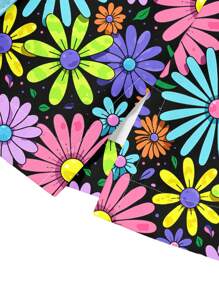 Plus Size Uniform Scrub Top, Short Sleeve, Fashion Design Suitable For Summer,Women's Plus Size Fashion Casual Simple Comfortable Printed Tops (Pumpkin Print, Donut Print, Snowman Print, Plant Print, Animal Print, Flower, Zebra Print) V Neck Short Sleeve Pocket Casual Shirt Elastic Double Pocket V Neck Tops, Women's V Neck Cleaning Tops, Women's Short Sleeve V Neck Nurse Uniform With 2 Pockets, Soft And Elastic Printed Cleaning Tops. - Multicolor - View 12