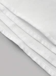 Girlism 少女 2 件套：不对称下摆短款上衣和 A 字形白色褶皱迷你裙、优雅合身吊带背心和分层荷叶边裙套装，适合派对、通勤、婚礼、生日、舞会和伴娘 - 白色 - 查看 5