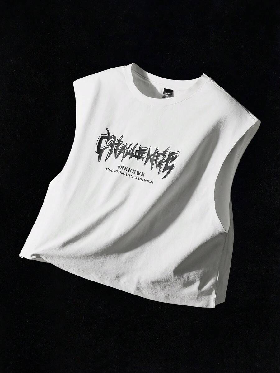 NEON BLANC Camiseta holgada de manga de murciélago con estampado gráfico de letra gótica para hombre, edición de ropa de calle de verano