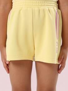 SUMWON Conjunto de entrenamiento de correa de tanque y pantalones cortos elásticos de verano para práctica de baile y entrenamiento atlético, colección de clubes de baile para niñas