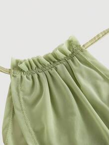 SHEIN MOD 女士绿色露背鱼尾下摆长裙、舞会礼服、秋季连衣裙 - 綠色 - 查看 4