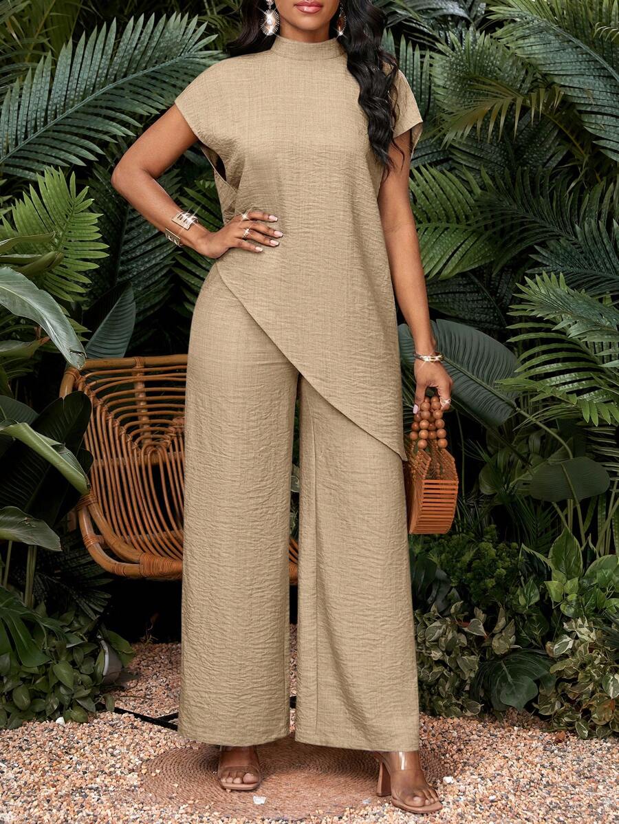 SHEIN Lady 女士日常两件套服装