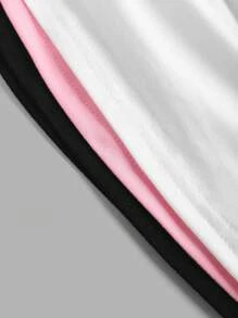 SHEIN Girlism Set di 3 pezzi di top estivi a camicia con volant, colori nero, bianco e rosa, adatti per ragazze pre-adolescenti