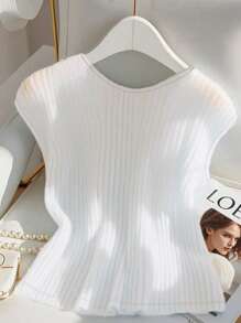 Franclia Áo thun sọc đính hạt cho nữ mùa xuân và mùa hè Quần áo mùa hè cho nữ - trắng - Xem 2