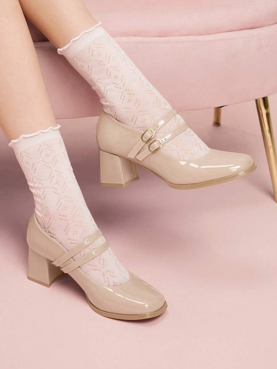 CUCCOO DOLLMOD Cuccoo Women's Adjustable Buckle Design Fashion High Heels - Baby Pink - View 1