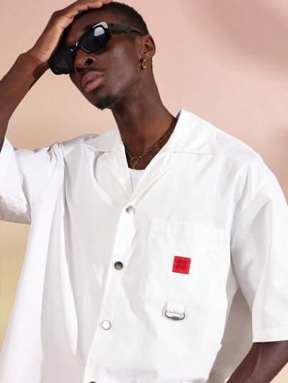 Boxy Oversized Short Sleeve Sports Number Print Shirt