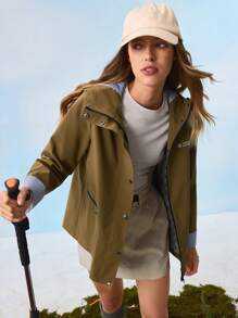 In My Nature Women's Outdoor Windbreaker Jacket For Camping, Hiking, Sport, And Urban Commute ,Fall & Winter Waterproof Outdoor Jacket  Women's Casual & Outdoor Running Jacket Outdoor Hiking Jacket Women's Casual Jacket,  Thermal Thick Warm Jacket