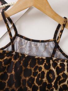 Travachic KIDS Babygirl 夏季可爱休闲针织豹纹吊带背心连体衣 - 彩色 - 查看 5