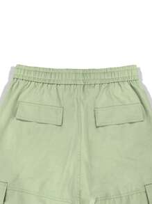 Manfinity EMRG Pantalones holgados de hombre con bolsillos laterales con solapa