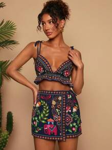 Travachic Conjunto de dos piezas para mujer para uso diario, verano, atuendos de verano para mujeres, atuendos de vacaciones, conjunto de dos piezas para mujer - Negro - Ver 4