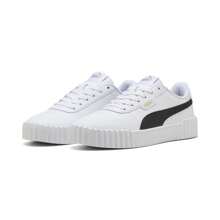 PUMA Carina 3.0 - Giày thể thao thời trang đa năng thường ngày - Puma White-Puma Black-Puma Gold - Xem 3