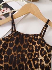 Travachic KIDS Babygirl 夏季可爱休闲针织豹纹吊带背心连体衣 - 彩色 - 查看 7