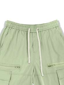 Manfinity EMRG Pantalones holgados de hombre con bolsillos laterales con solapa