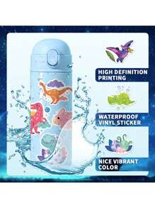 50 piezas de pegatinas impermeables con diseños de dinosaurios, texto curativo, texto de incentivo, gatos divertidos, temas de animales, temas de texto, dibujos animados, para smartphone, portátil, botella de agua, fundas de teléfono, camping, tema de dinosaurios, vinilos para fiesta de cumpleaños y festival