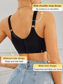 SHEIN 1 pieza Sujetador con aros moldeador de encaje y empalme para mujeres