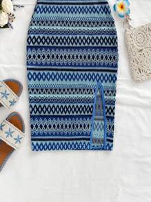 Soleia Women Casual Wave Striped Square Neck Slip Dress Spring Summer Outfits For Women Boho Beach West Music Festival Holiday Date Night Afternoon Tea Blue Knit Dress Blue Summer Dress Bodycon Dress Striped Knit Dress Tummy Control Dress