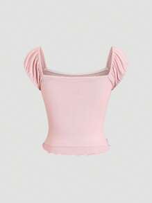 Sweetra 极简性感蝴蝶印花短袖 T 恤，修身女式 T 恤，夏季新品