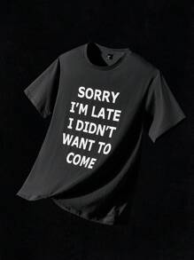 NEON BLANC Men Cotton Slogan Graphic T-Shirt, Summer, Streetwear Ready