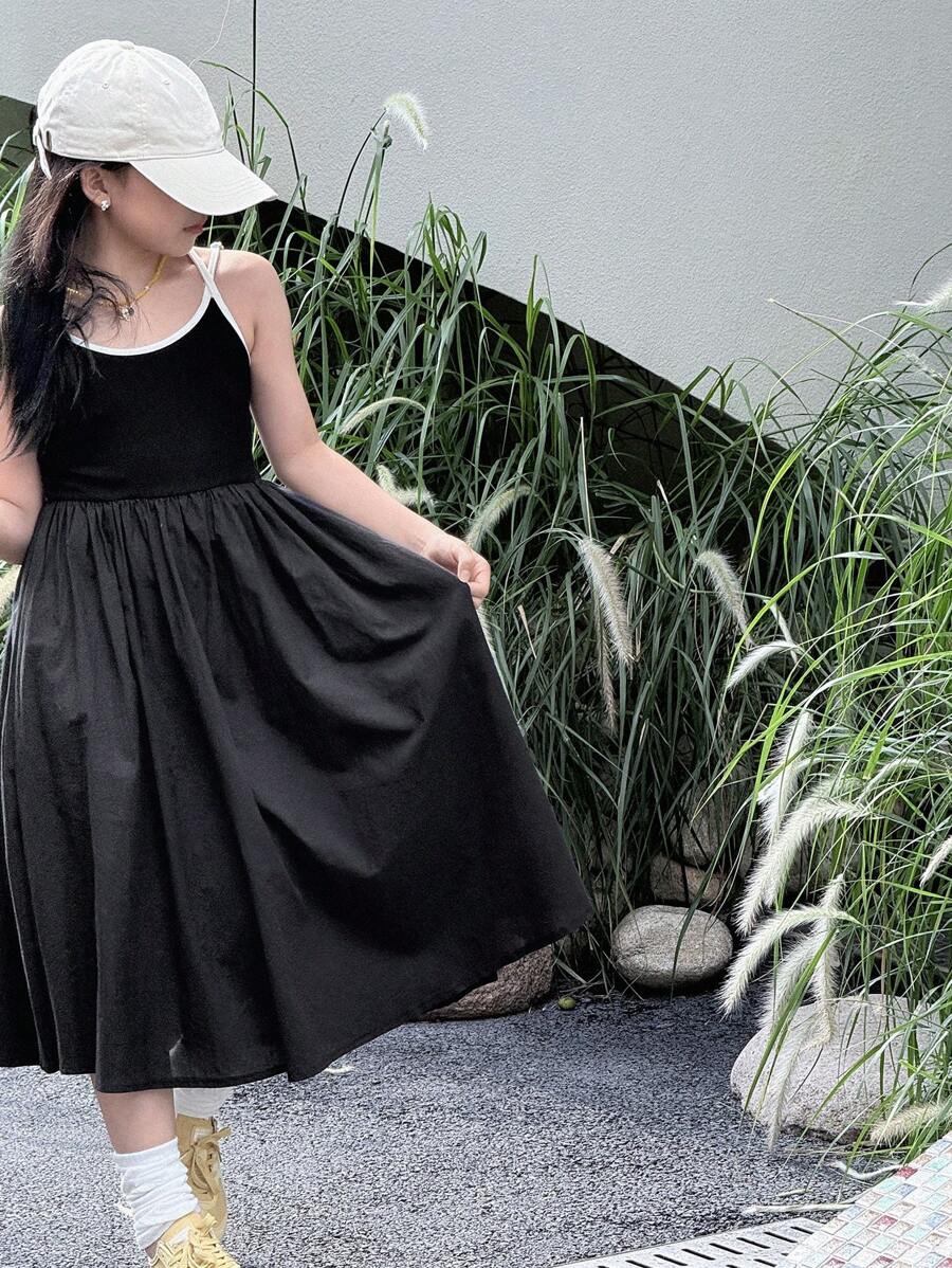 Dazy Kids Tween Girls Loose Strap Overall Dress For Summer,Back To School Clothes Vacation - Black - View 1