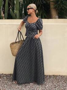 DAZY Conjunto de dos piezas para mujer para uso diario, shorts para mujer - Gris - Ver 6