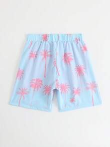 Traje de baño con estampado simple para niños de talla grande