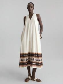 Ontre 2025 New Styles For Women Autumn Women's Clothing Seasonal Clothing Autumn Clothing Fall Back To School School Clothing 2000s Style Women's Country Clothing Old Money Style Women's Office Clothing Business Casual Women's Clothing Dating Outing Airport Party Clothing Long Dress Sleeveless V-Neck Fashion Suitable For Summer Tie Dye Maxi Dress Sleeveless Maxi Dress Summer Dress Casual Dress