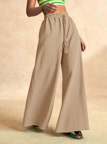 Zivah Women's Casual Geometric Green Color Full Length Wide Leg Pants, Suitable For Music Festivals & Vacation