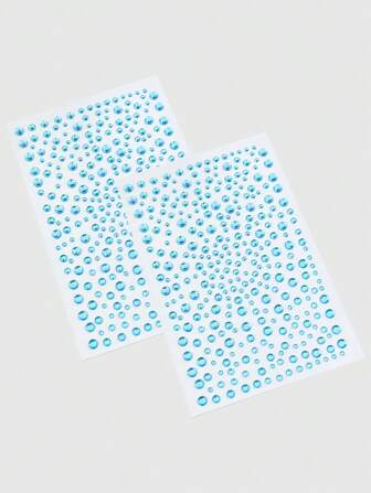 Kawaii 2pcs Starry Sky DIY Creative Transparent Glitter & Face Gems Decorative Rhinestone Stickers