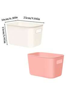 SHEIN 4PCS Storage Boxes, 4 PCS Storage Covers, Desk Stationery Organizer, Books, Cosmetics, Snacks, Underwear, Kitchen Essentials, Dormitory Basket With Handles, Bathroom Storage Basket, Back To School Supplies, Kitchen, Kitchen Accessories, Kitchen Tools, Organizer, Makeup Organizer, Wedding Supplies, Floral Decoration, Household Items, Table, Home Decoration, Home Storage, Room Decoration, Bedroom Decoration