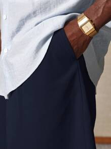 SUMWON Pantalones cortos plisados de pierna ancha para vacaciones de verano, estilo culotte de longitud hasta la rodilla, palazzo de cintura media, para uso casual, de fiesta, fresco y diario