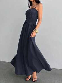 Aloruh 女式休闲束腰连衣裙，夏季