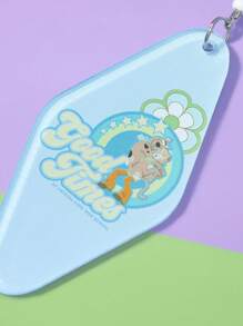 SCOOBY-DOO X SHEIN 1pc Cute Acrylic Alloy Bow Keychain, Bag Charm Accessory, Key Chain Finder Gift For Friends - Baby Blue - View 1