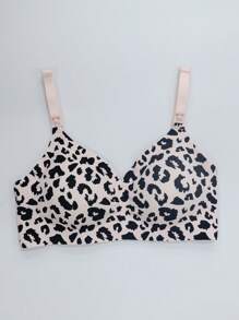 Moonlight&Mama 孕妇舒适豹纹无钢圈哺乳文胸 - 彩色 - 查看 6