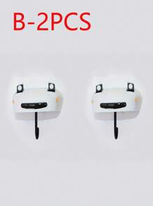 SHEIN 1 pieza/2 piezas Soporte de pared sin perforación con forma de faro de automóvil abierto para llaves, decoración de pared, regalo de cumpleaños - Llavero con forma de faro de automóvil abierto, Llavero, Llavero de automóvil antiguo montado en la pared